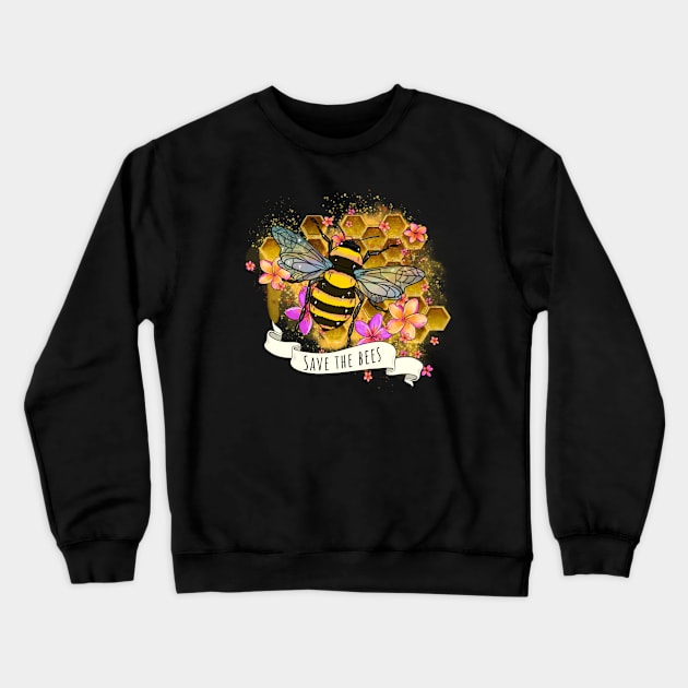 Save the Bees 8 Crewneck Sweatshirt by Collagedream
